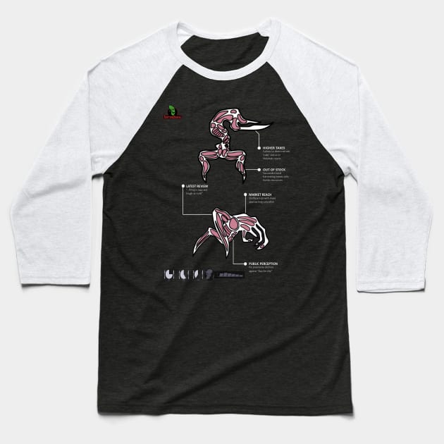 Oddworld - Scrab & Paramite Review Sheet Baseball T-Shirt by Gekidami